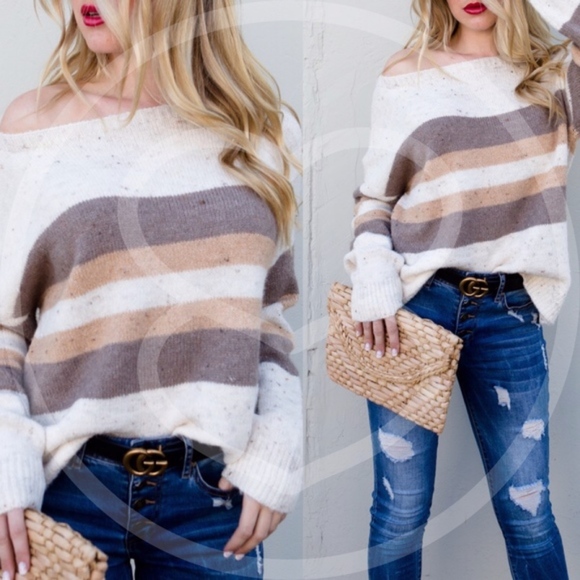 LINDLEY Stripeed Comfy Sweater - Picture 3 of 4